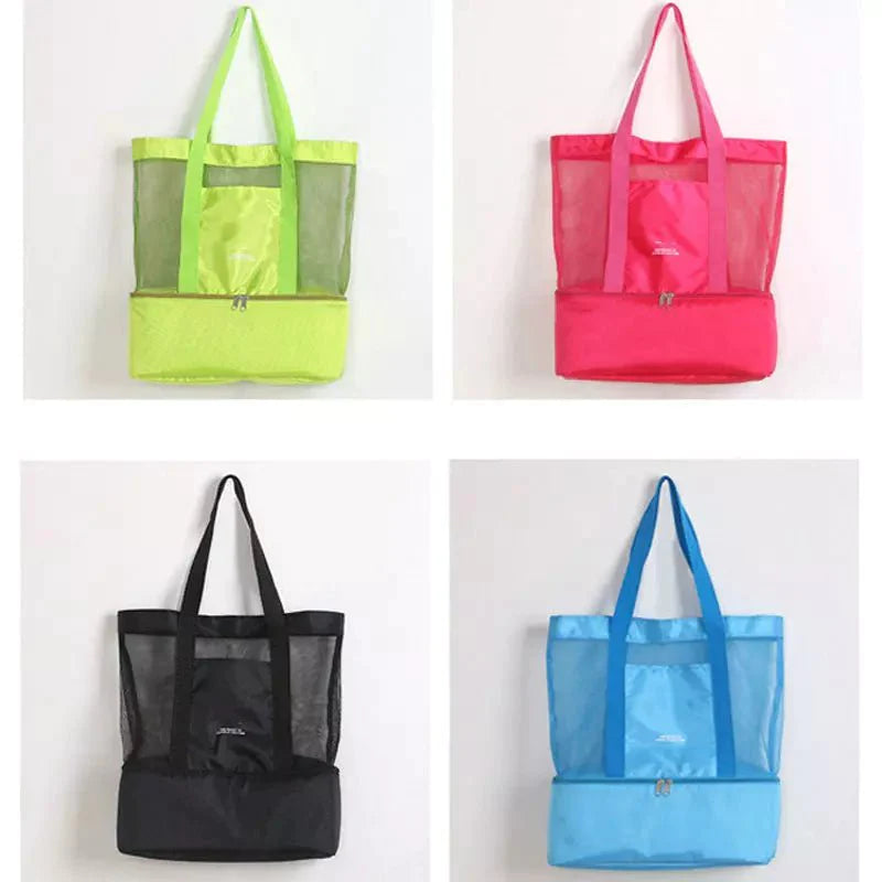 Bolsa de Praia com Compartimento Térmico para Alimentos - Frete Grátis