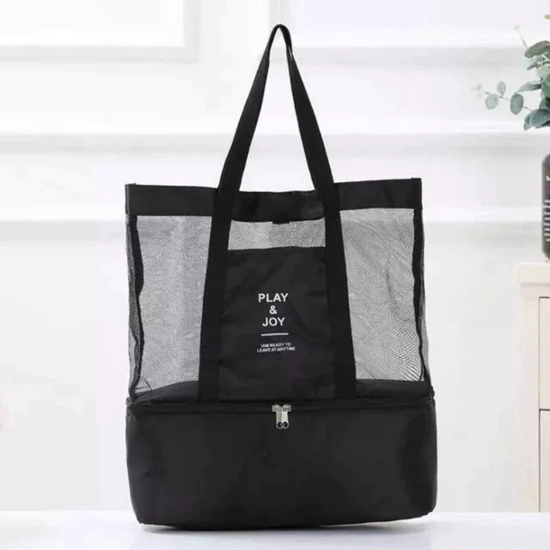 Bolsa de Praia com Compartimento Térmico para Alimentos - Frete Grátis