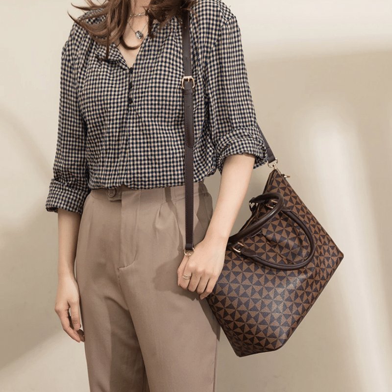 Bolsa Feminina Alça de mão Fixa e Transversal - Frete Grátis