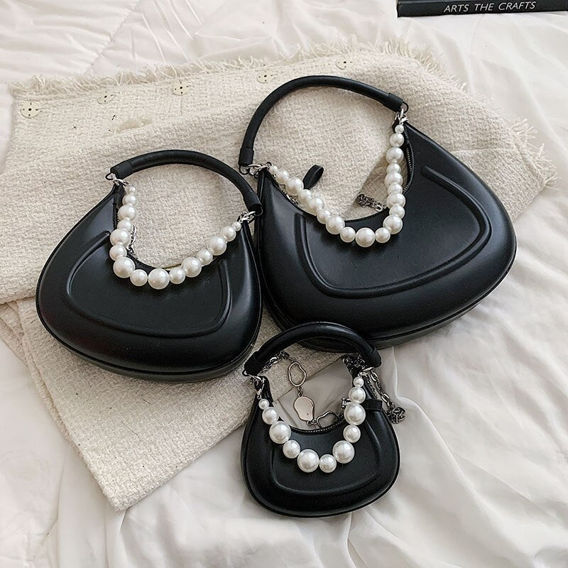 Bolsa Feminina Corrente com Pérolas - Frete Grátis
