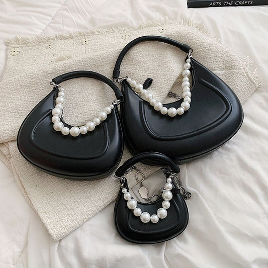 Bolsa Feminina Corrente com Pérolas - Frete Grátis