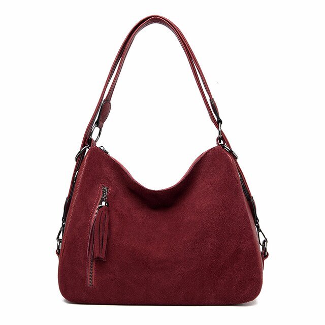 Bolsa Feminina de Camurça Beverly - Frete Grátis