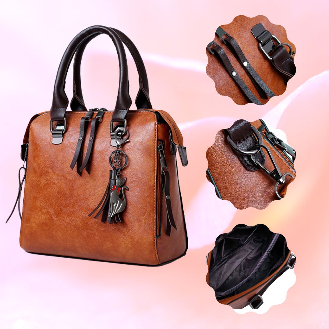 Bolsa Feminina de Couro - Frete Grátis