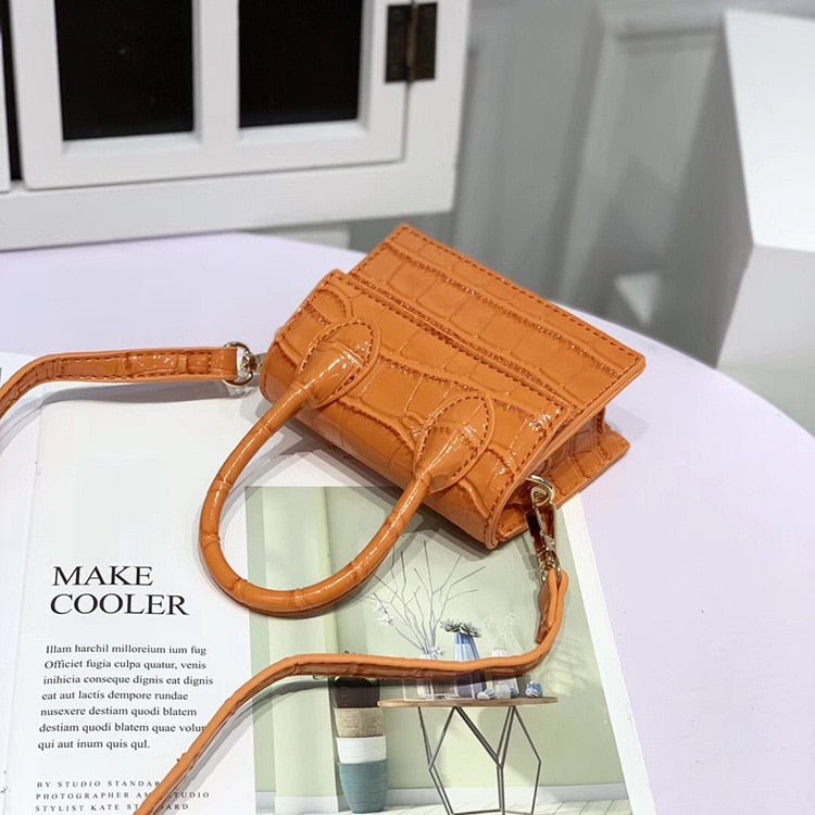 Bolsa Feminina Mini Small Croco - Frete Grátis