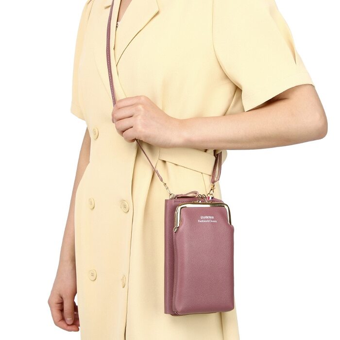 Bolsa Feminina Transversal Charm - Couro Legítimo - Frete Grátis