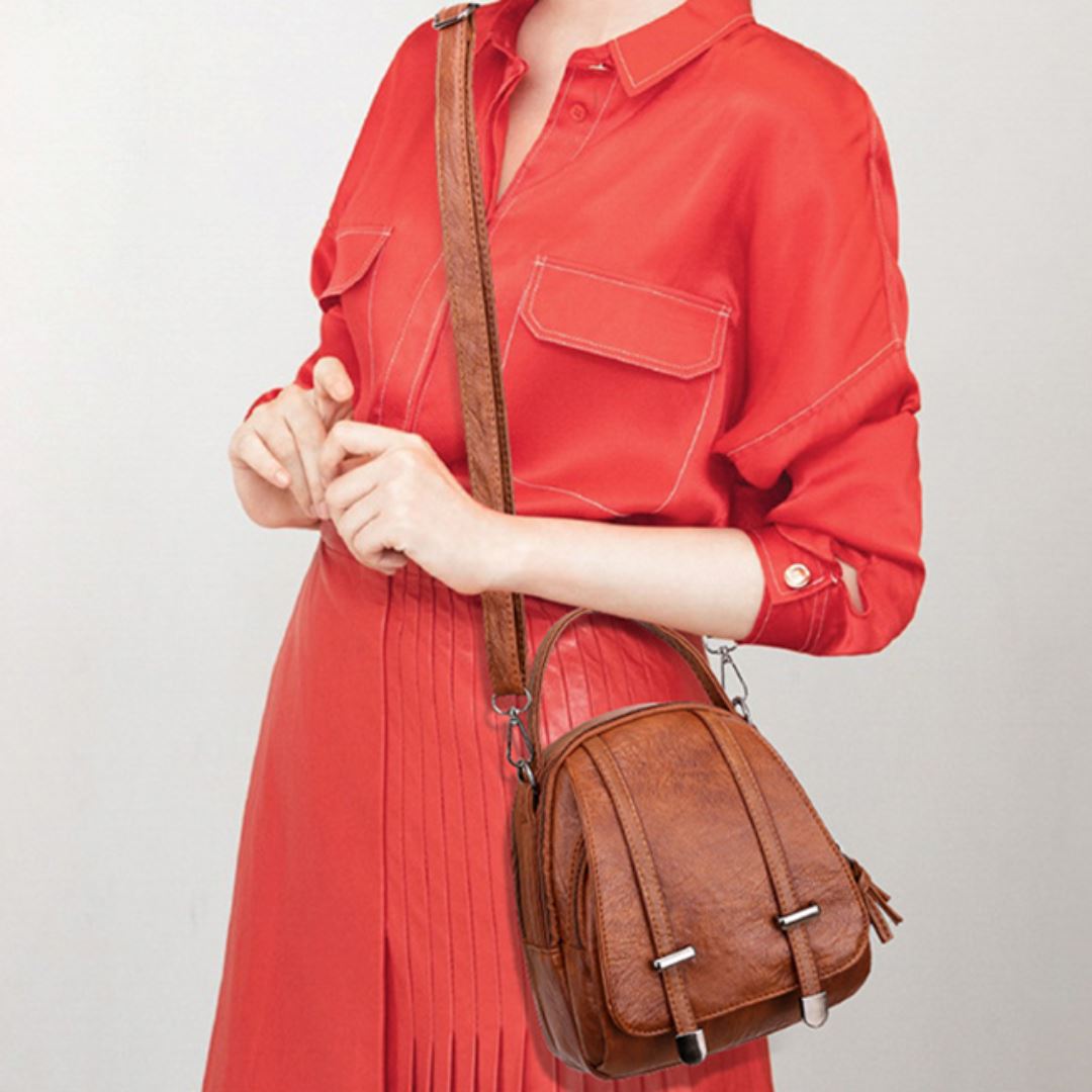 Bolsa Transversal de Couro Legitimo Feminina - Frete Grátis