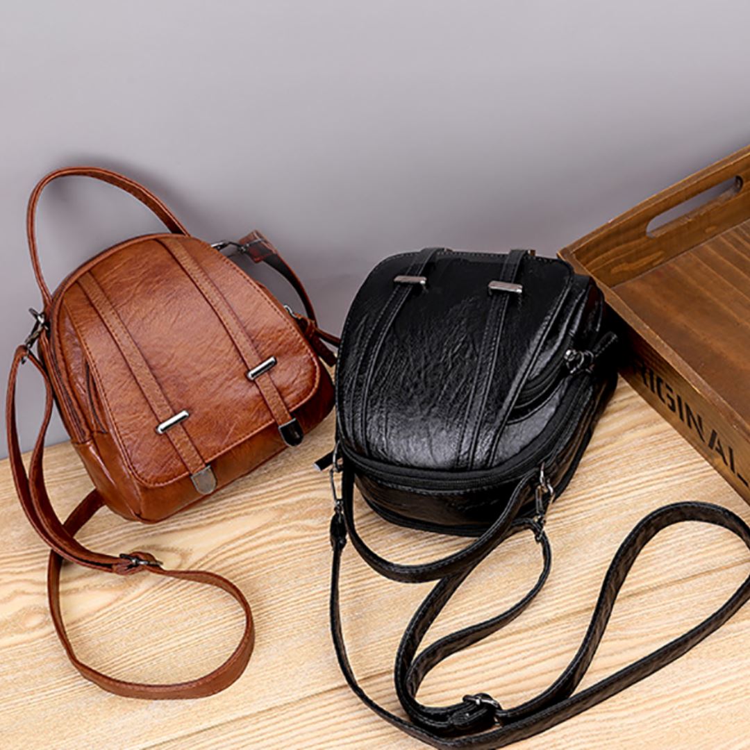 Bolsa Transversal de Couro Legitimo Feminina - Frete Grátis
