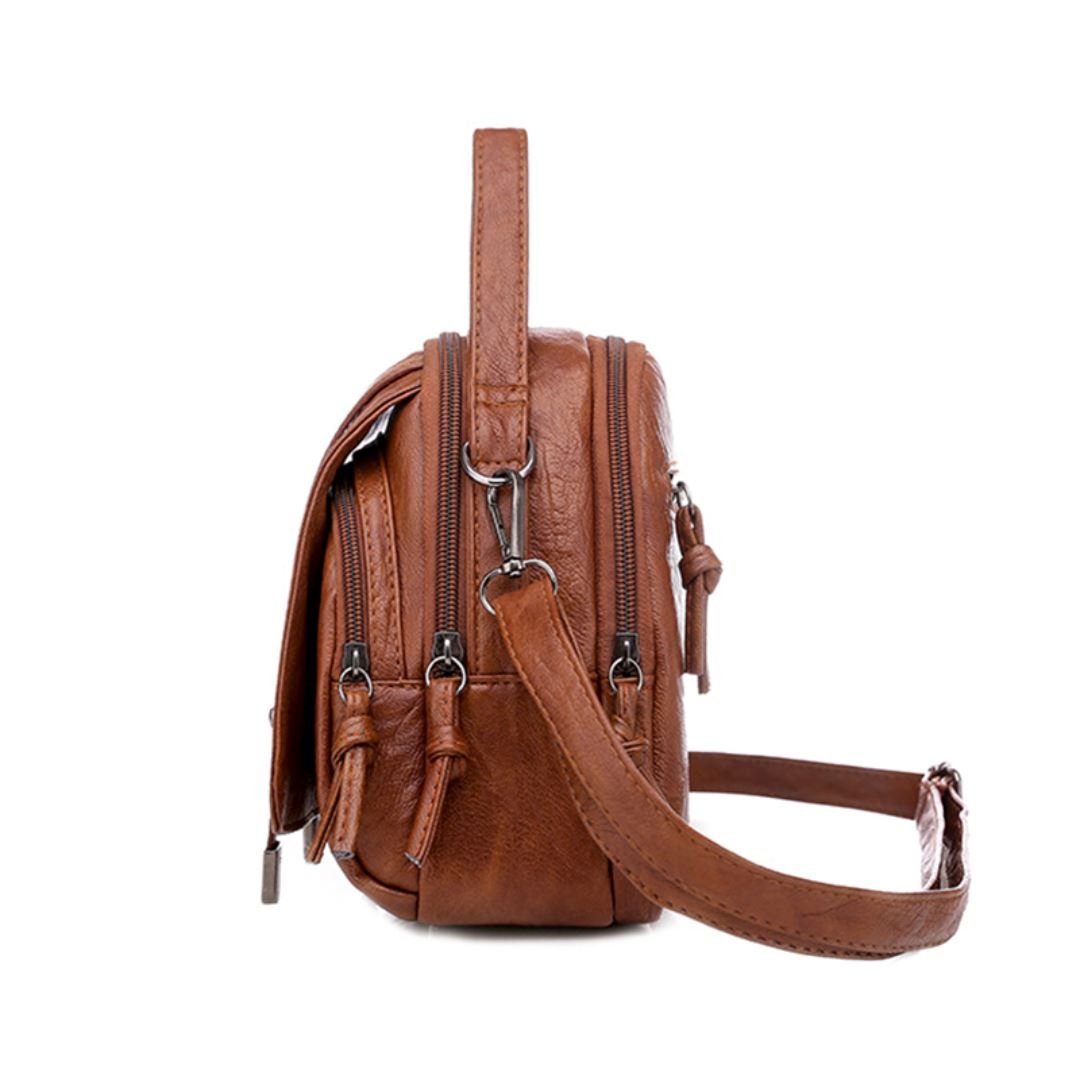 Bolsa Transversal de Couro Legitimo Feminina - Frete Grátis