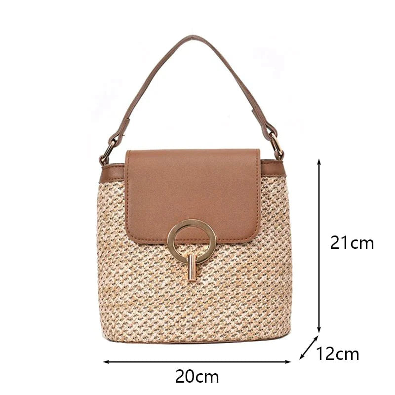 Bolsa Transversal de Palha - Frete Grátis
