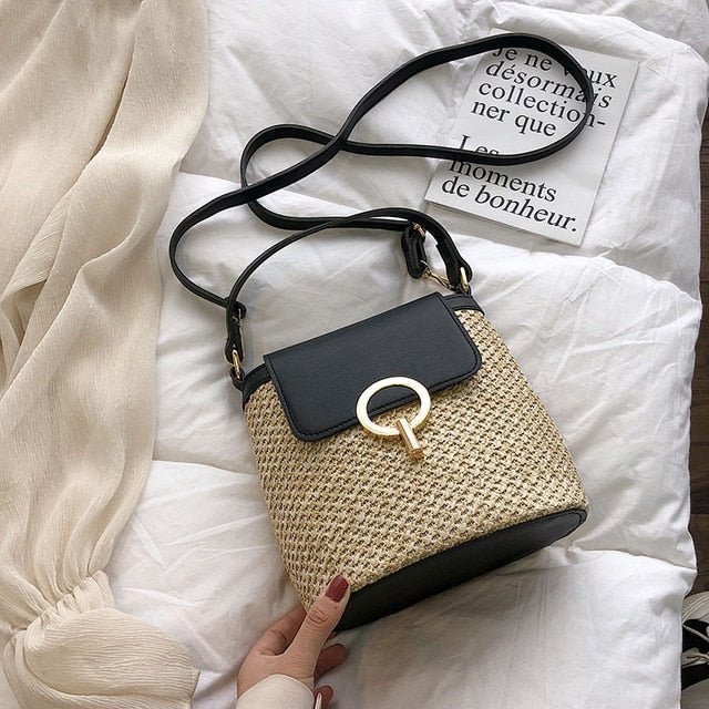 Bolsa Transversal de Palha - Frete Grátis