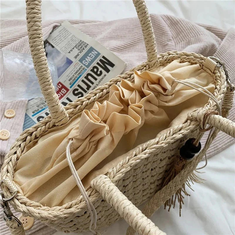 Bolsa Transversal de Palha Ipanema - Frete Grátis