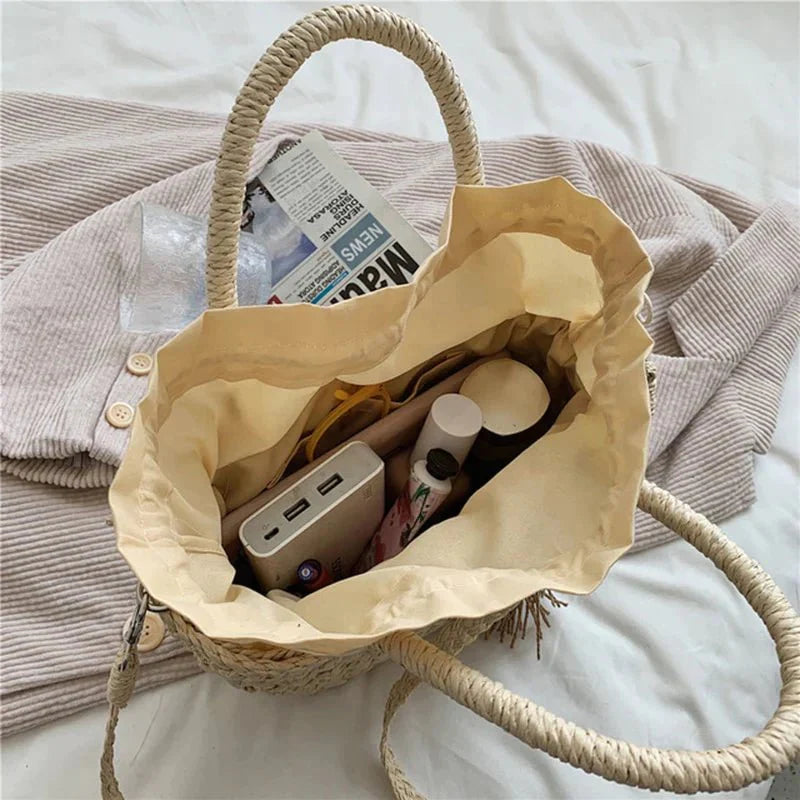 Bolsa Transversal de Palha Ipanema - Frete Grátis