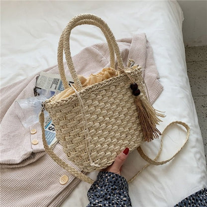 Bolsa Transversal de Palha Ipanema - Frete Grátis