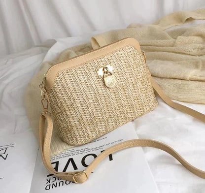 Bolsa Transversal de Palha March - Frete Grátis