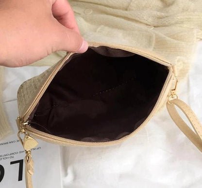 Bolsa Transversal de Palha March - Frete Grátis
