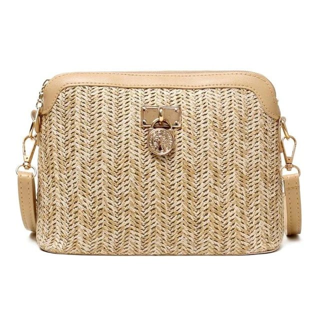 Bolsa Transversal de Palha March - Frete Grátis