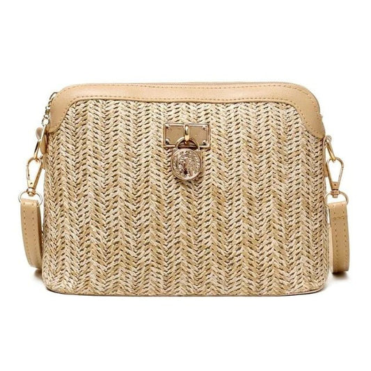 Bolsa Transversal de Palha March - Frete Grátis