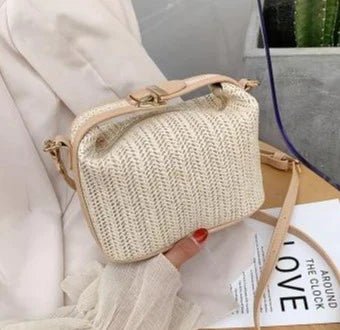 Bolsa Transversal de Palha Mary - Frete Grátis