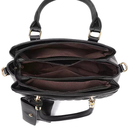 Bolsa Transversal Feminina de Couro + Carteira Feminina de Couro - Frete Grátis