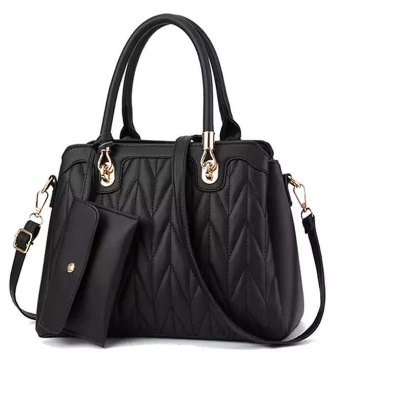 Bolsa Transversal Feminina de Couro + Carteira Feminina de Couro - Frete Grátis