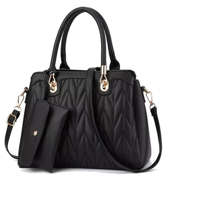 Bolsa Transversal Feminina de Couro + Carteira Feminina de Couro - Frete Grátis