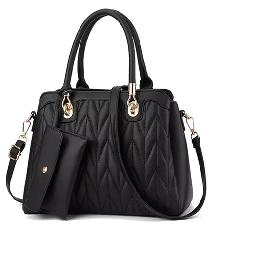 Bolsa Transversal Feminina de Couro + Carteira Feminina de Couro - Frete Grátis
