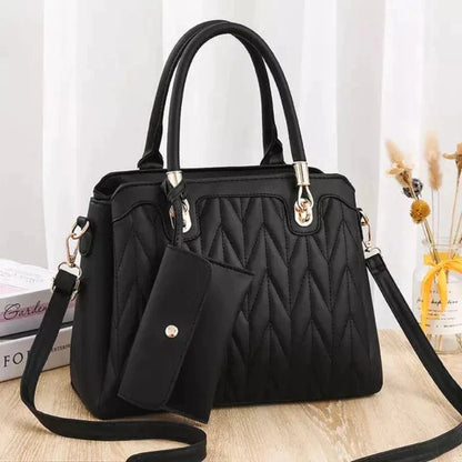 Bolsa Transversal Feminina de Couro + Carteira Feminina de Couro - Frete Grátis