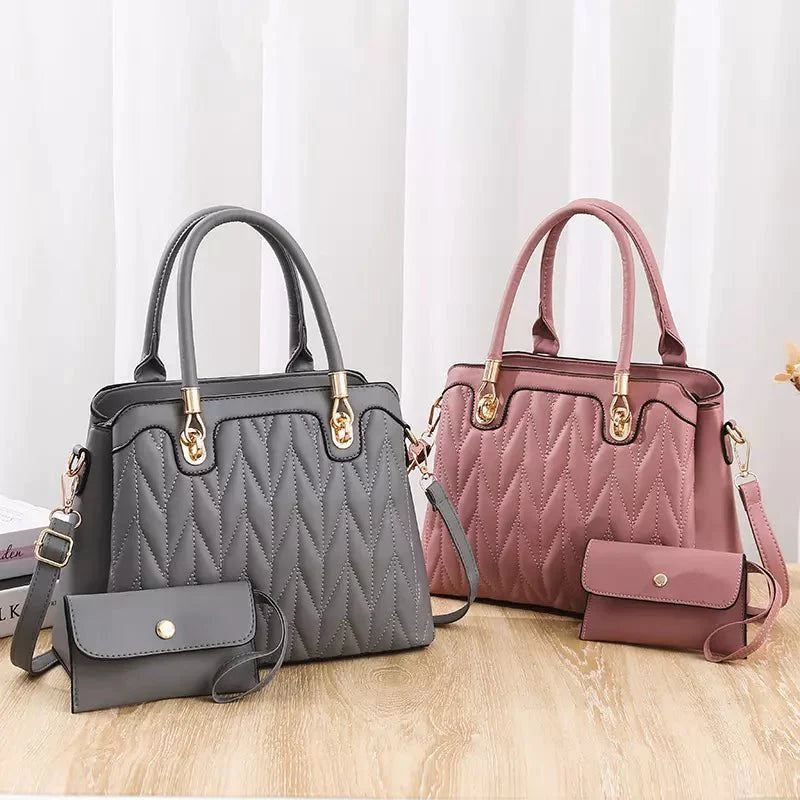 Bolsa Transversal Feminina de Couro + Carteira Feminina de Couro - Frete Grátis