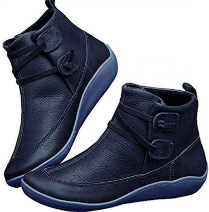 Bota de Couro Cano Curto Feminina - Frete Grátis