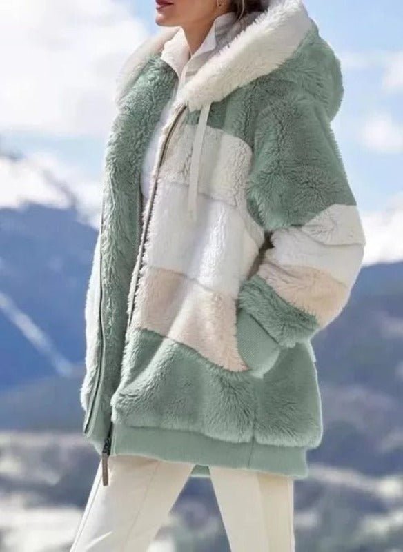 Casaco de Pelúcia Feminino Longo - Frete Grátis