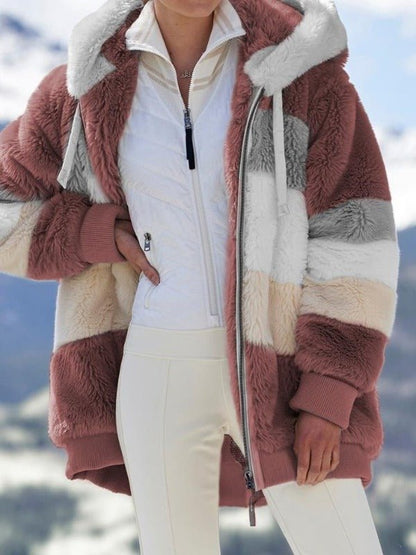 Casaco de Pelúcia Feminino Longo - Frete Grátis