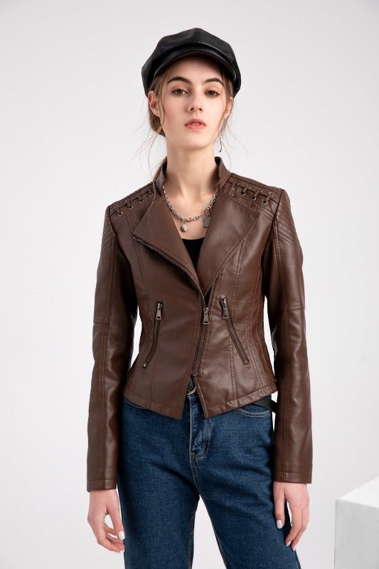 Jaqueta De Couro Feminina Inverno - Frete Grátis