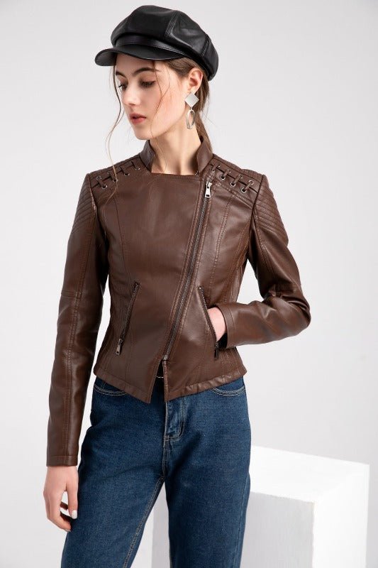Jaqueta De Couro Feminina Inverno - Frete Grátis