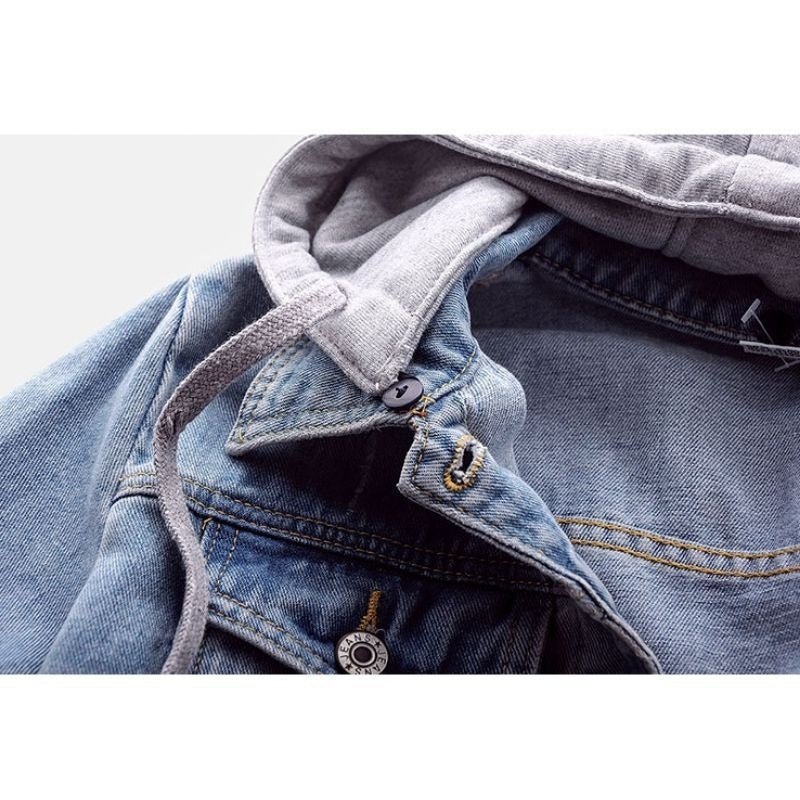 Jaqueta Jeans Feminina com Capuz - Frete Grátis