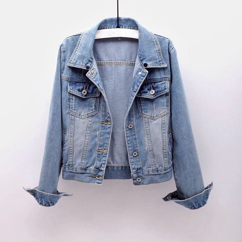 Jaqueta Jeans Feminina com Capuz - Frete Grátis