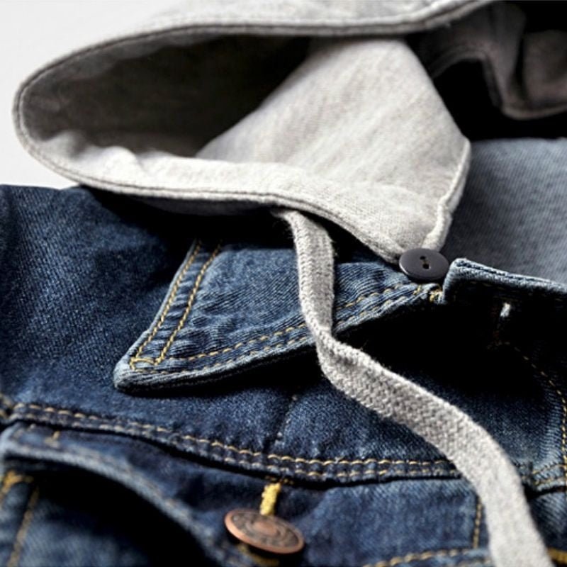Jaqueta Jeans Feminina com Capuz - Frete Grátis