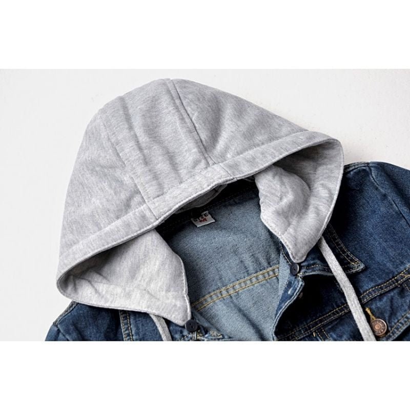 Jaqueta Jeans Feminina com Capuz - Frete Grátis