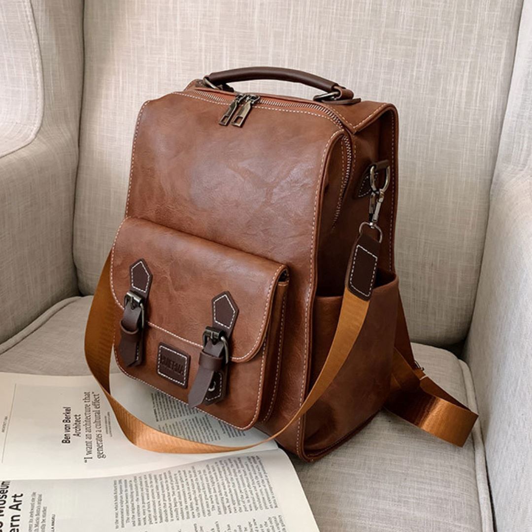 Mochila de Couro Feminina - Frete Grátis