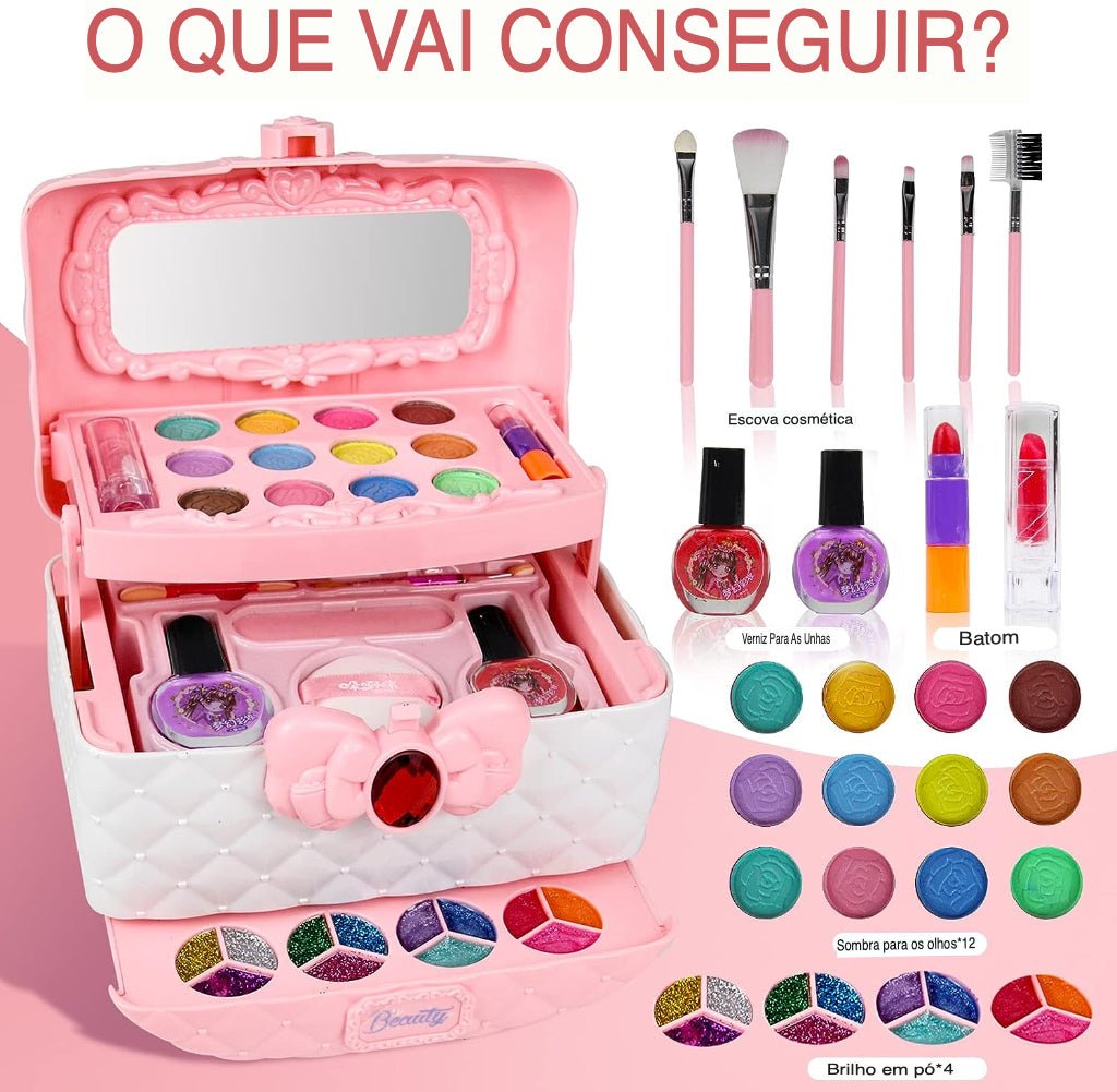 MyLittleMakeUp © - Kit de Maquiagem Infantil Lavável com Água Montessori