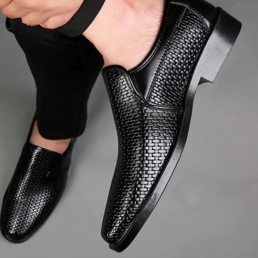 Sapato Masculino de Couro Monograma - Frete Grátis