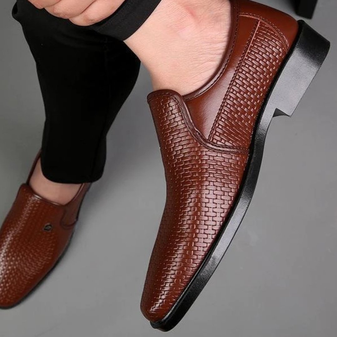 Sapato Masculino de Couro Monograma - Frete Grátis
