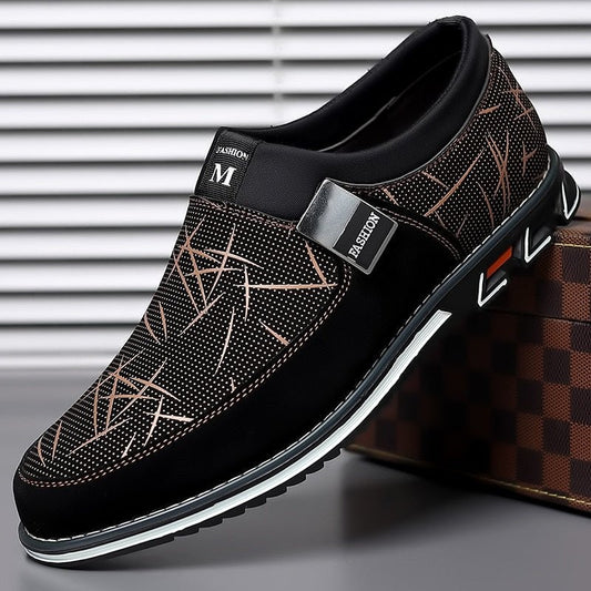 Sapato Mocassim Luxo Império Masculino - Feito de Couro com Amortecedor! Oferta de Mês dos Pais 40%OFF Para Homens com Mais de 30 Anos!