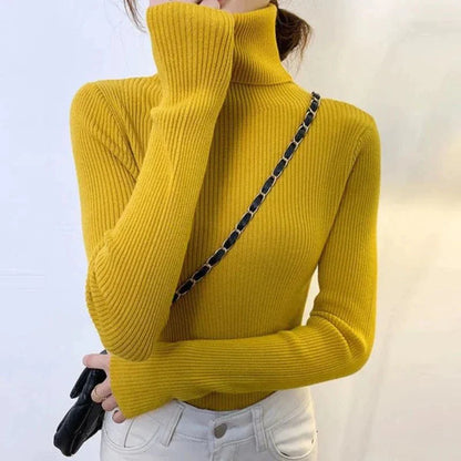 Suéter Feminino de Gola Alta - Frete Grátis