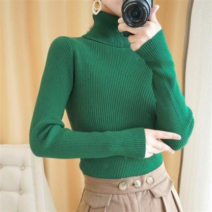 Suéter Feminino de Gola Alta - Frete Grátis