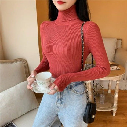 Suéter Feminino de Gola Alta - Frete Grátis