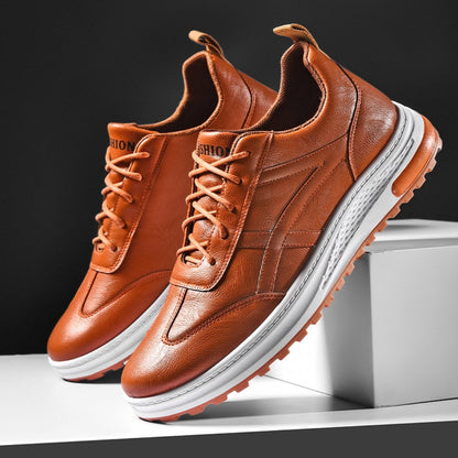 Tênis Casual Masculino de Couro - Frete Grátis
