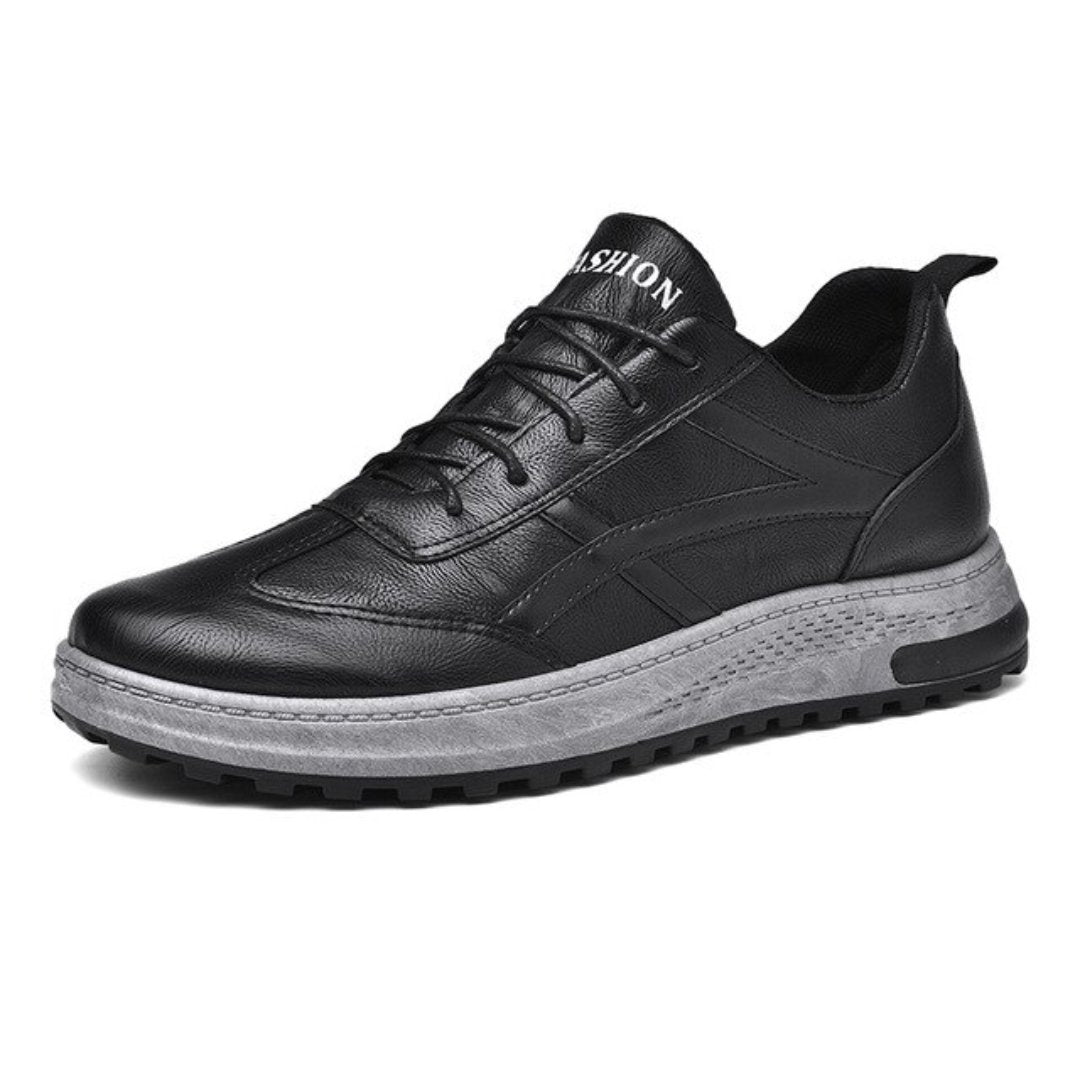 Tênis Casual Masculino de Couro - Frete Grátis